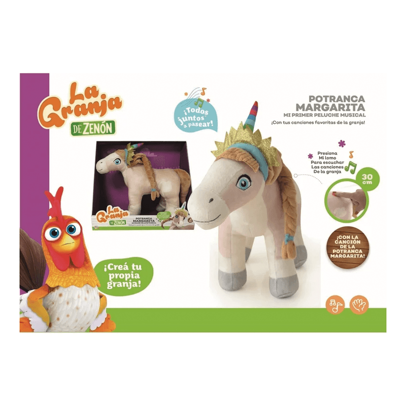 Granja De Zenon  8037Fp Peluche Musical 20 Cm Potranca
