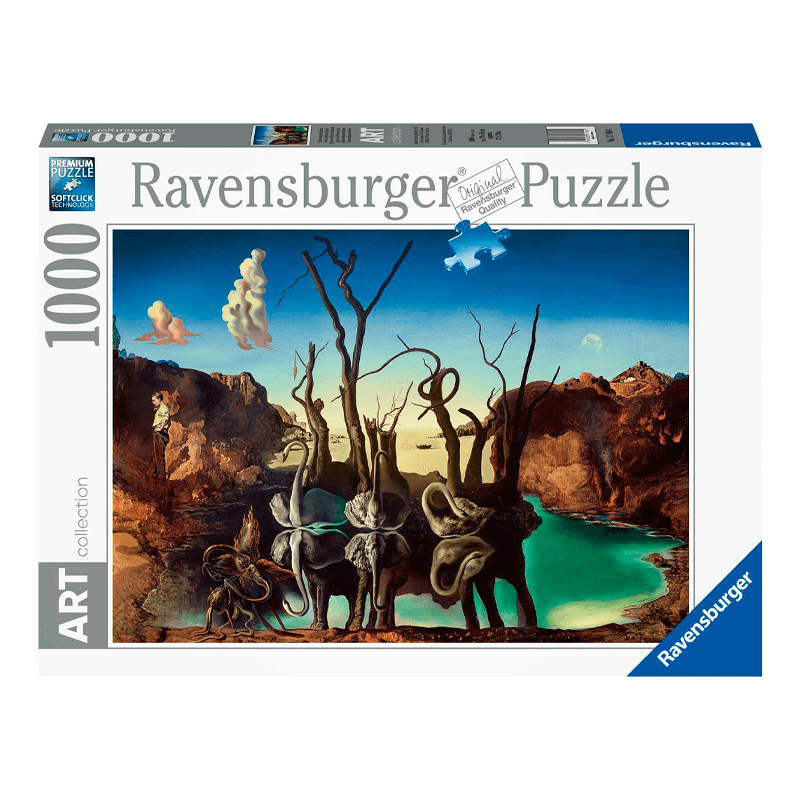 Ravensburger Rompecabezas 12000193 Salvador Dal: Cisnes Que Se Reflejan Como Elefantes 1000 Piezas