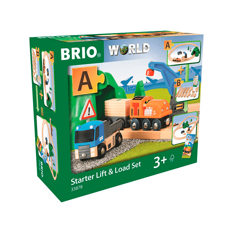 Brio 63387800 Set De Inicio De Tren De Carga Con Grúa
