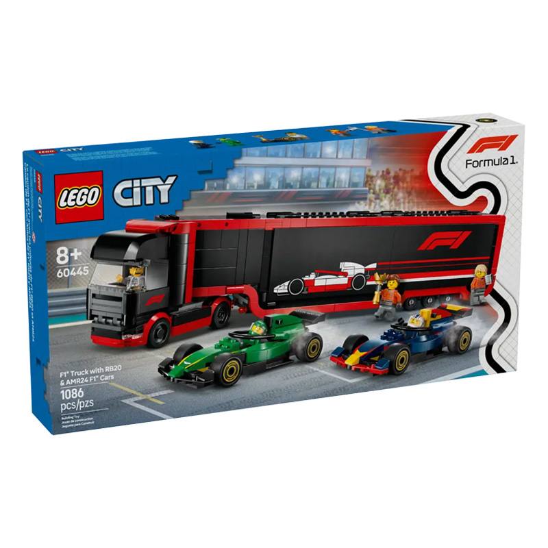 Lego City 60445 Camión F1 Con Monoplazas F1 Rb20 Y Amr24