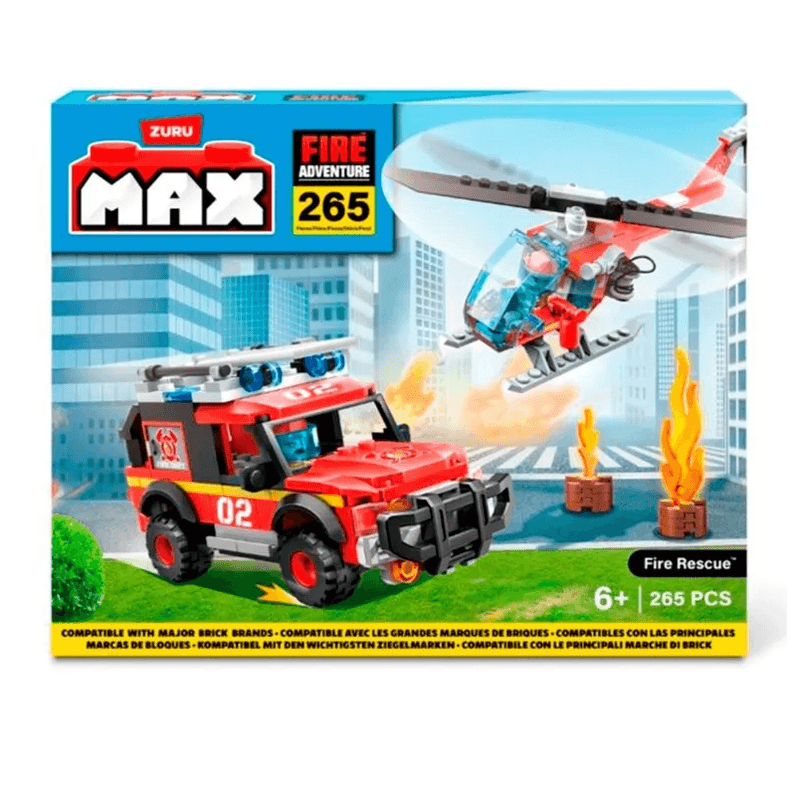 Zuru Max 83166 Set De Blocks Juego De Bomberos De La Ciudad 265 Pcs