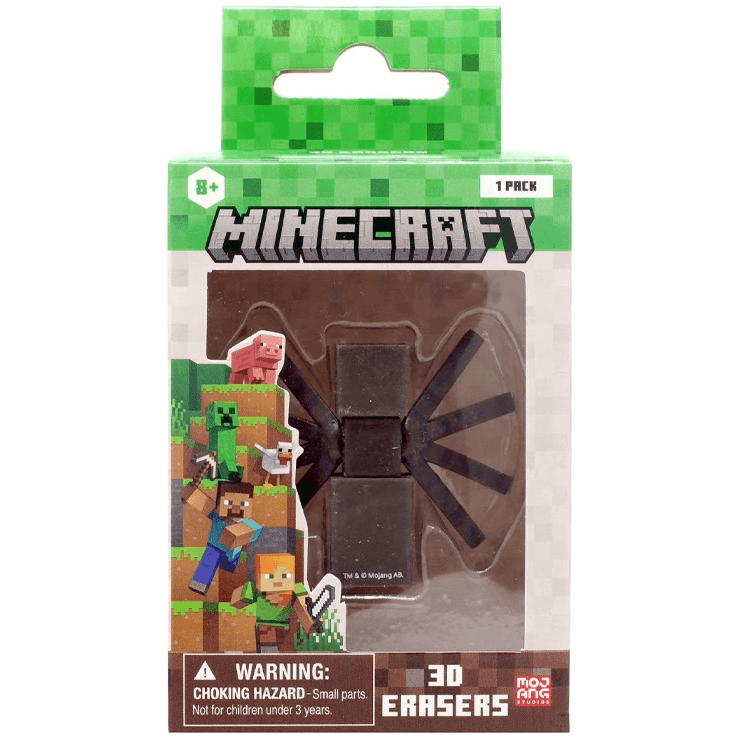 Mojang Minecraft Mc4012 Figuras 3D Erasers Pack X1 Surtido