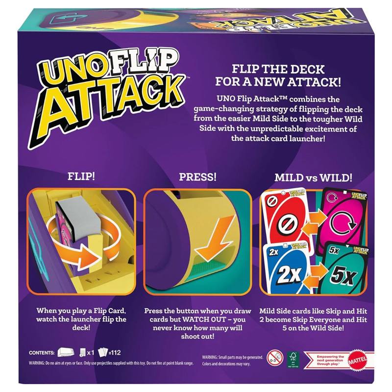 Mattel Games Hxt54 Uno Flip Attack