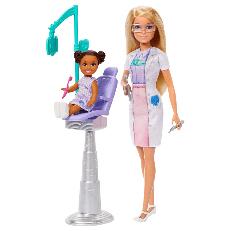Mattel Barbie Jcr71 Mini Set Profecional Con Muñeca Y Niña