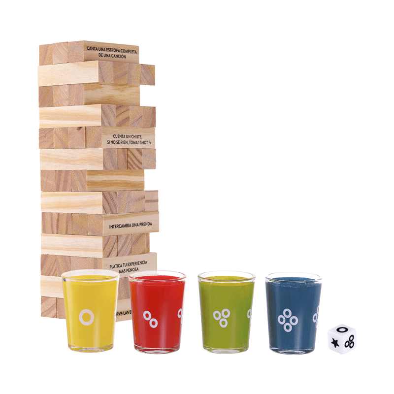 Novelty Ro-1018 Juego De Mesa Torre Del Beber 56 Bloques