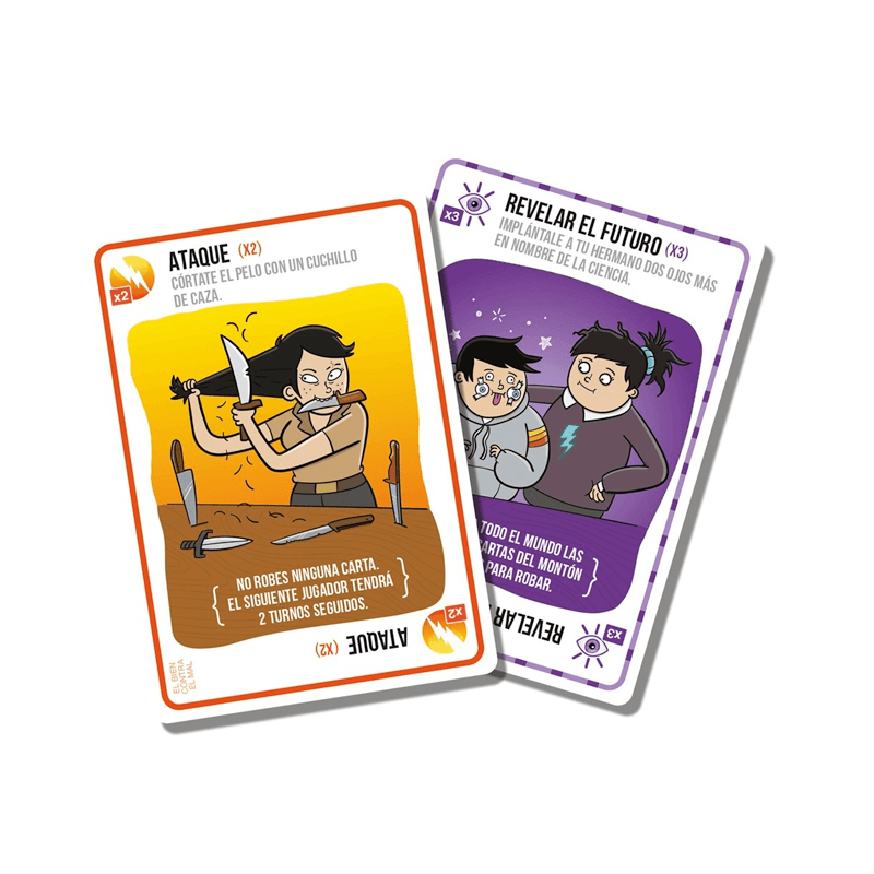Exploding Kittens Llc  Ekiek12Es Juego De Mesa Exploding Kittens: El Bien Contra El Mal