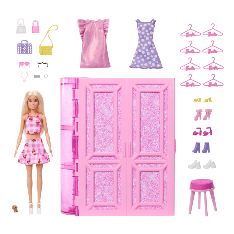 Mattel Barbie Hxd58 Set De Armario De Ensueño Para Muñeca