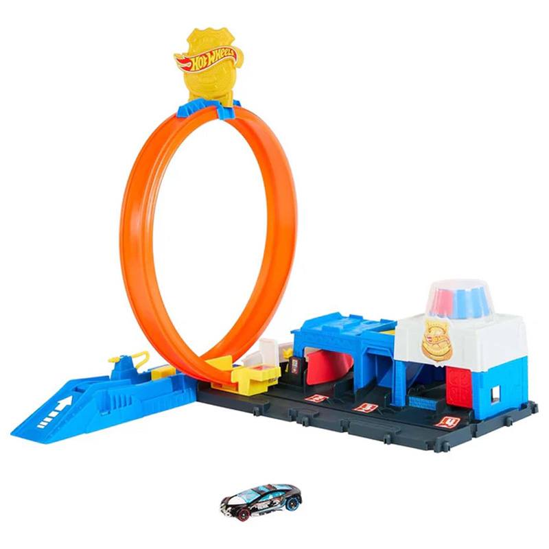 Mattel Hot Wheels Jbm71 Pista Super Estacion De Policia City