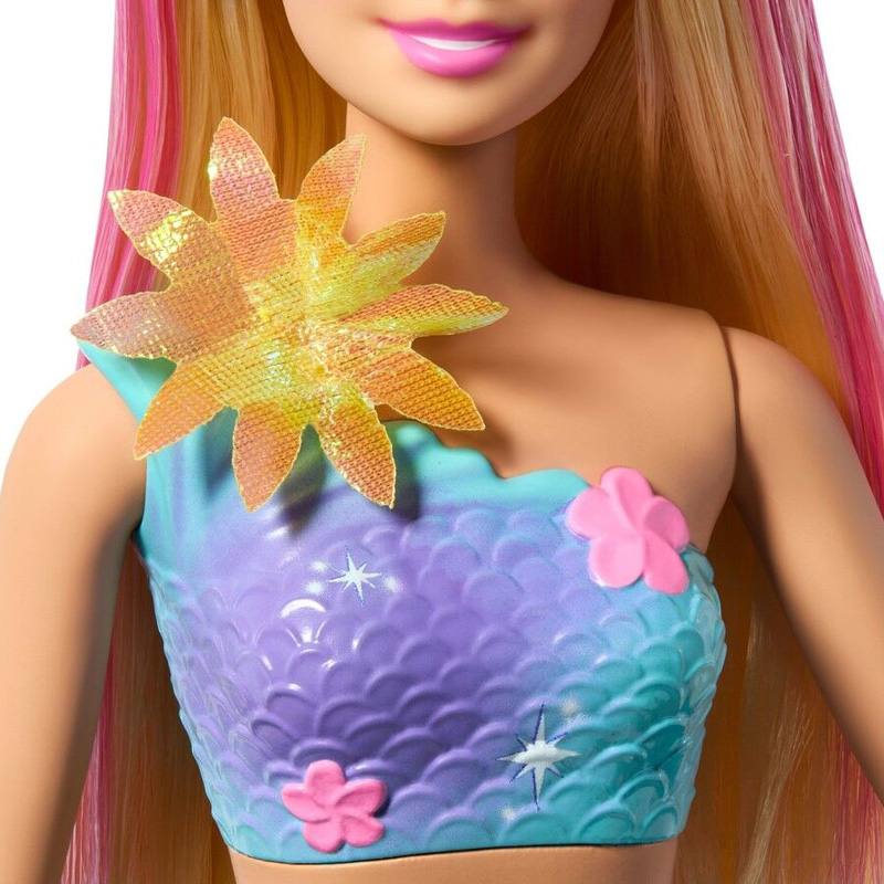 Mattel Barbie Jdm72 Muñeca Sirena Flores Mágicas