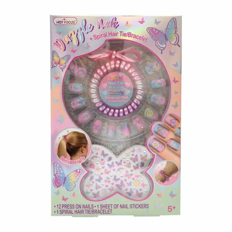 Hot Focus 30Tb Set De U–as Con Pegatinas / Colas Con Pulsera Tie Dye Butterfly