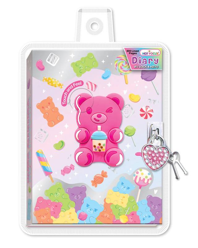 Hot Focus 251Gb Set Diario Con Cerradura Gummy Bear