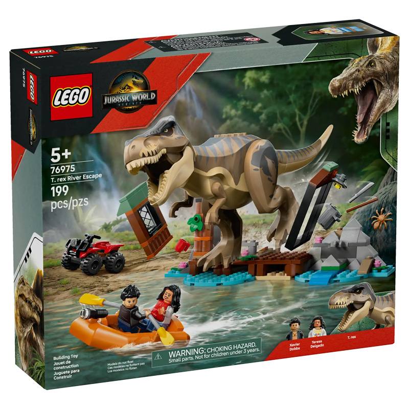 Lego Jurassic World 76975 Huida Por El RÕo Y T. Rex A La Caza