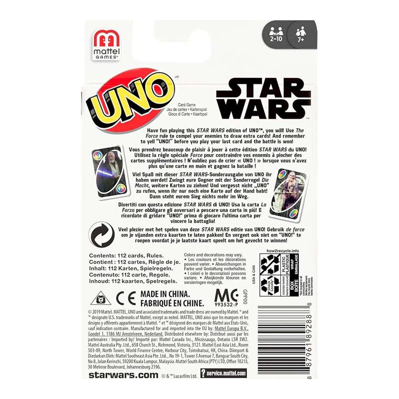 Mattel Uno Gpp00 Uno  Star Wars