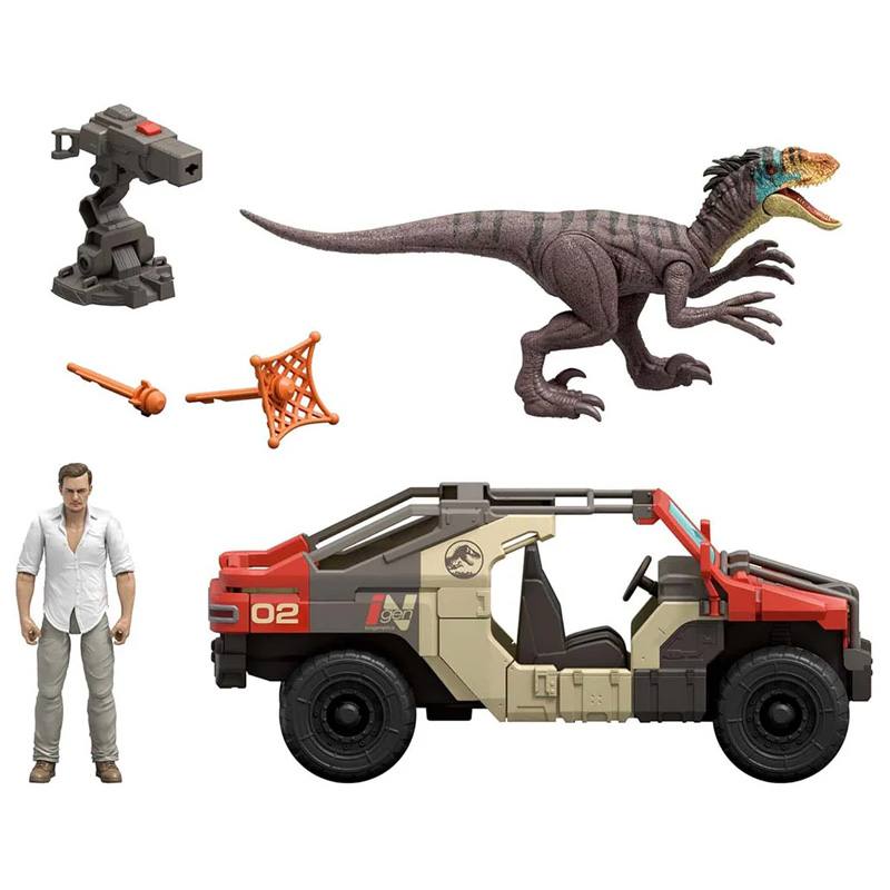 Mattel Jurassic World Jgb59 Jurassic World Vehiculo Con Figura