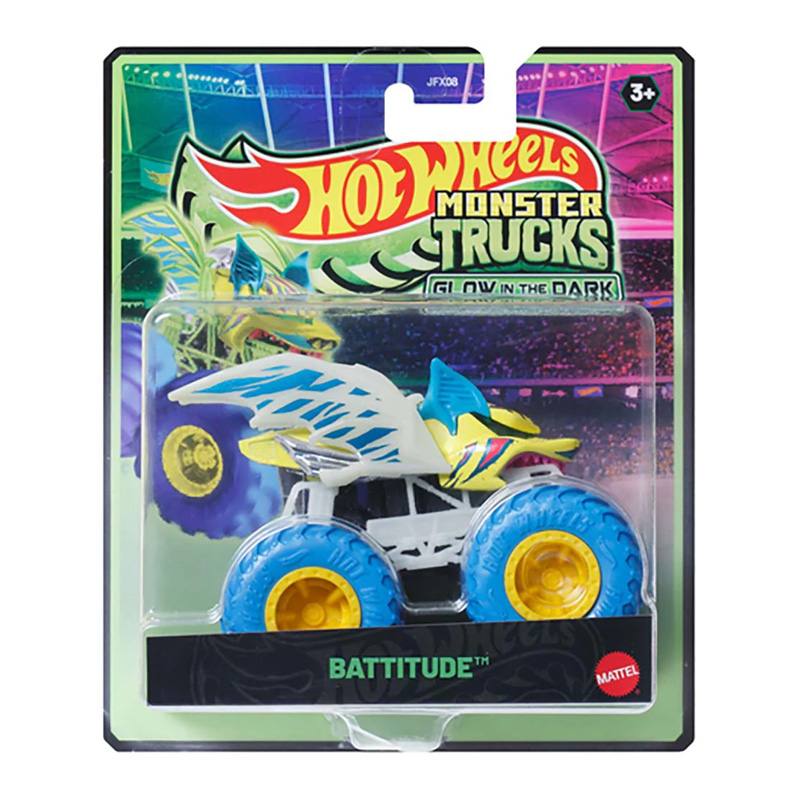Mattel Hot Wheels Jfx08 Hw Monster Trucks Camion Monstruo Sorpresa Con Efecto Luminoso