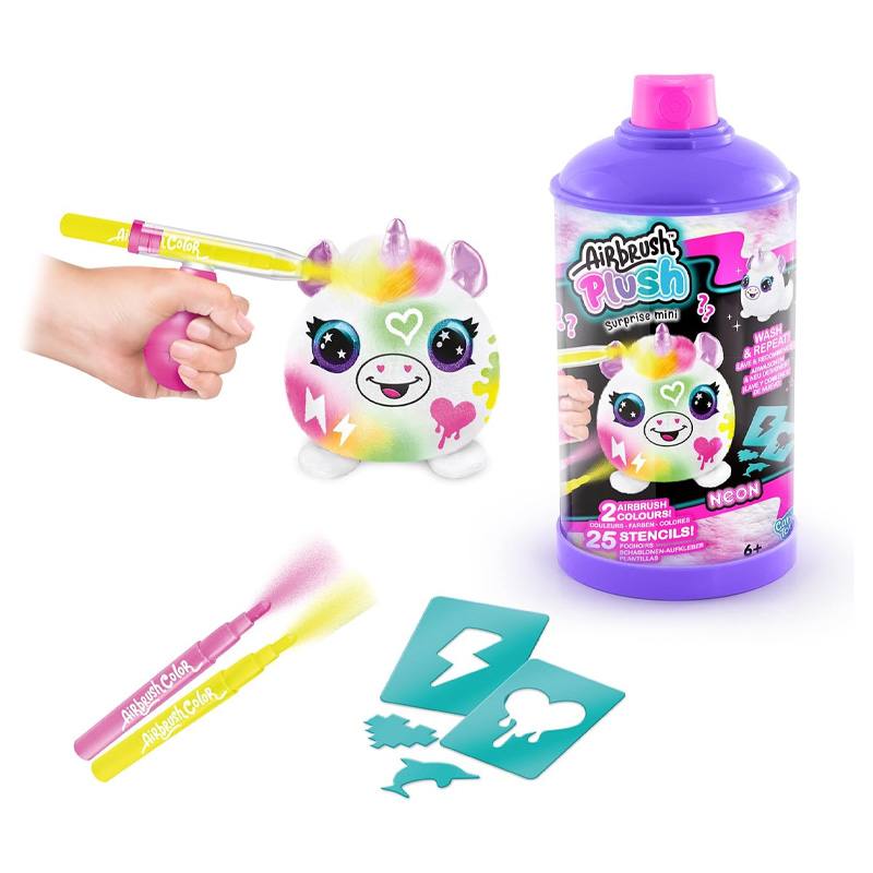 Canal Toys Air 022 Airbrush Plush - Neon Squish Pals Lata De Pintura