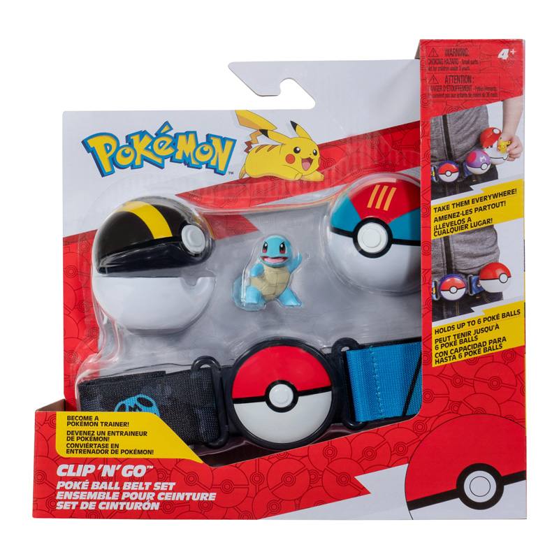 Jazwares Pokémon 95283 Set De Cinturon Con Pokebolas Clip N Go