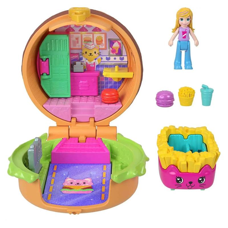 Mattel Polly Pocket Jcr44 Compacto Sorpresa Mini Mundo Comida Rapida