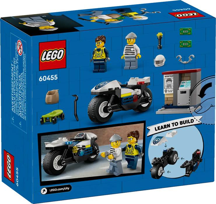 Lego City 60455 Persecucion Moto Policial