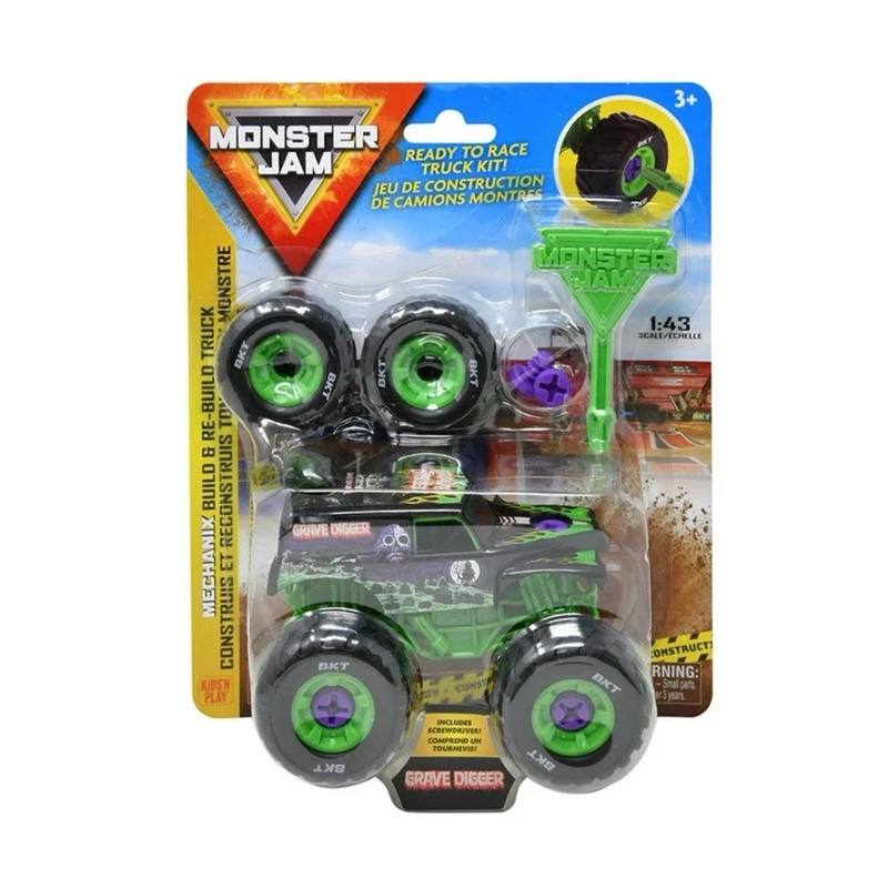 Spin Master Monster Jam 5004474 Mechanix 1 43 Construye Y Reconstruye Grave Digger