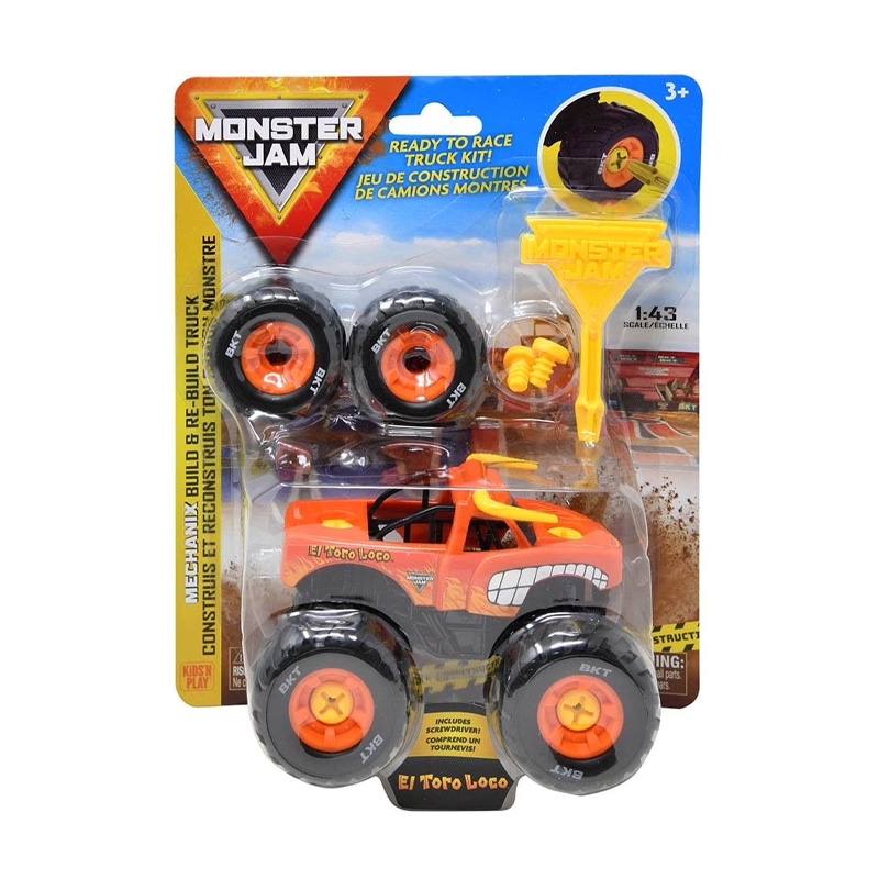 Spin Master Monster Jam 5004476 Mechanix 1 43 Construye Y Reconstruye El Toro Loco