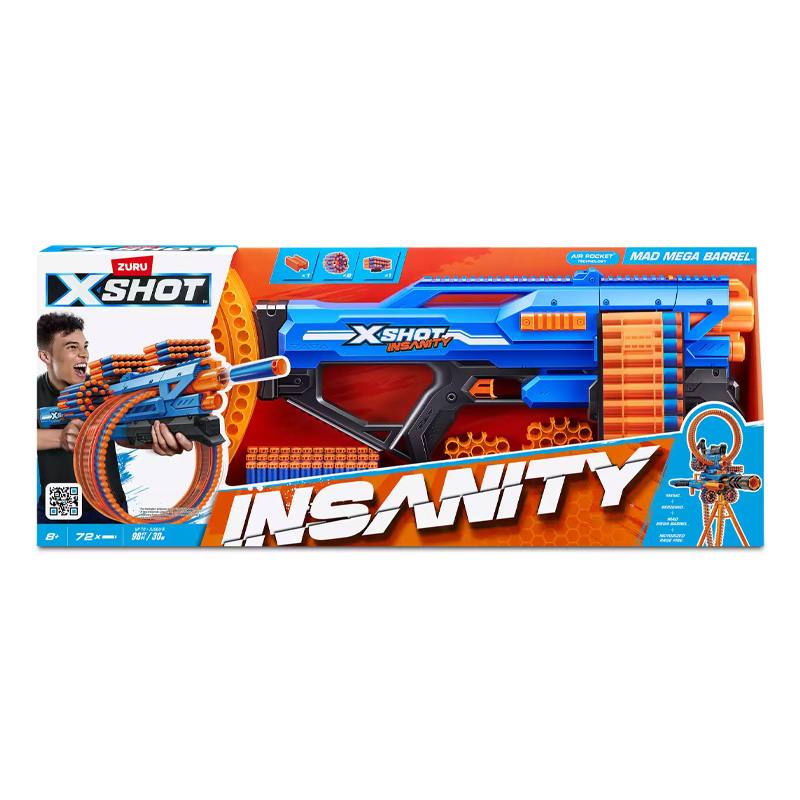 Zuru Xshot 36609 Lanzador Insanity Serie Mad Mega Barrel