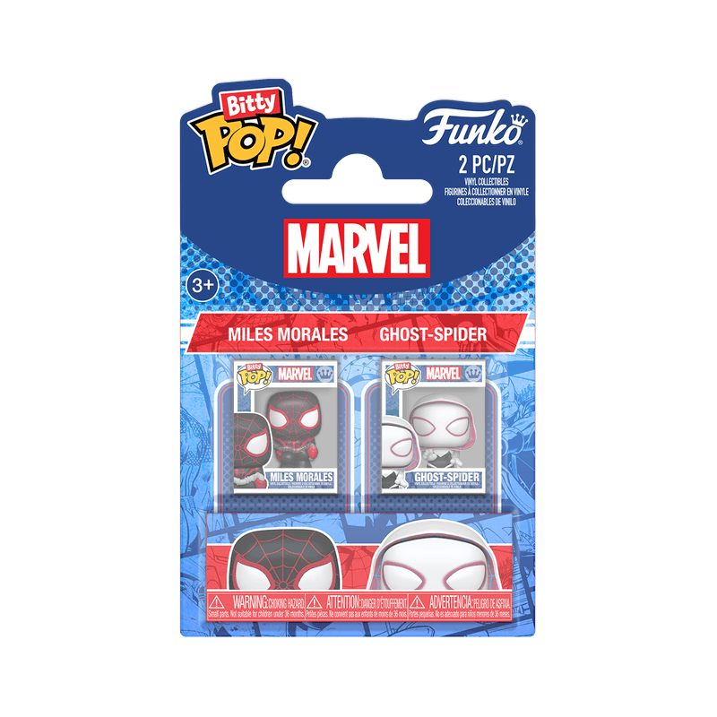 Funko Pop! 88938 Bitty Spiderman Paquete 2 Miles Morales Y Spider Gwen Figuras Vinil
