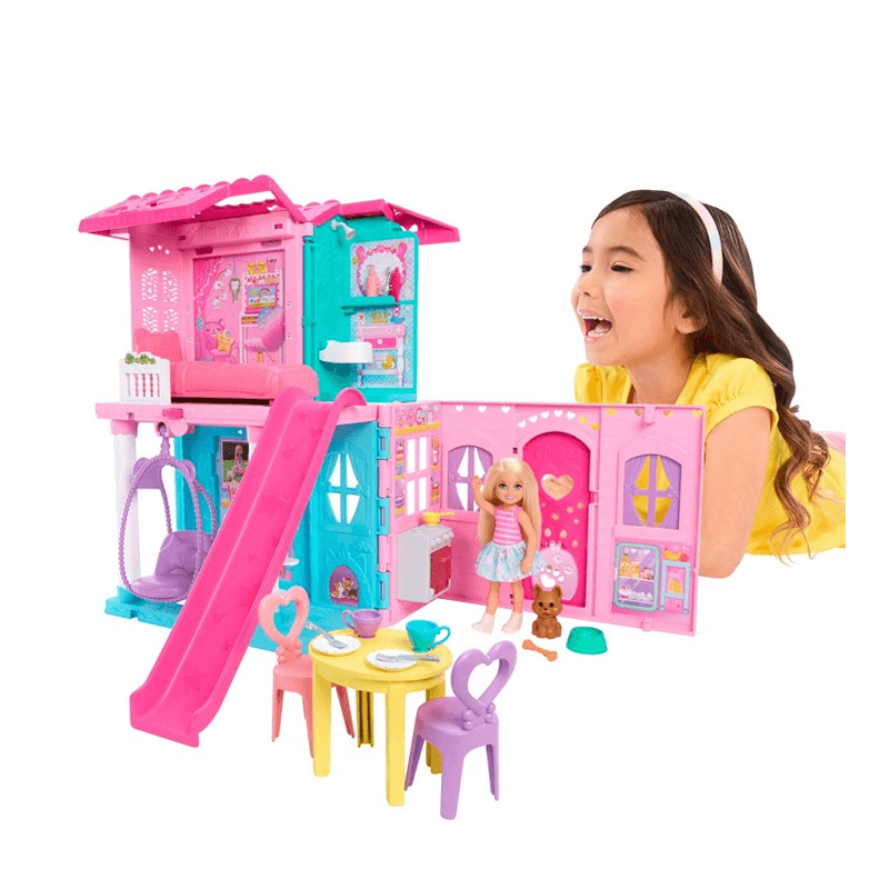 Mattel Barbie Jfw49-0 Chelsea Casa Desplegable