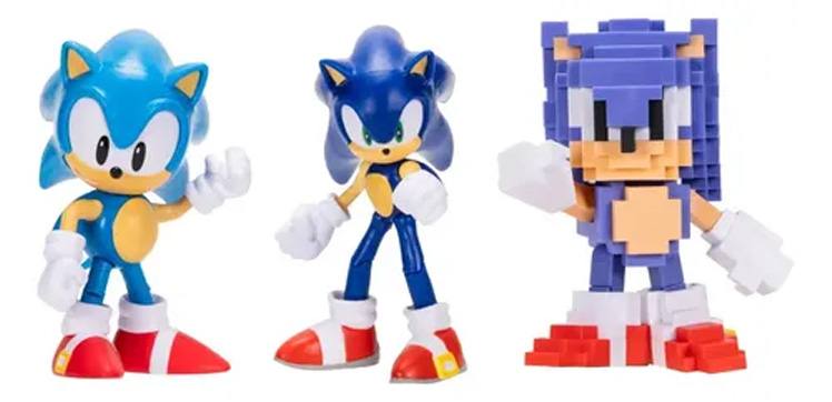Jakks Pacific Sonic 431414 Pack De 3 Figuras 35 Aniversario 4 Pulgadas