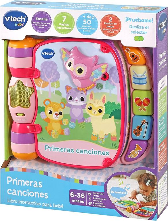 Vtech Baby 80-166787 Libro Interactivo Primeras Canciones Color Rosado Para Bebes