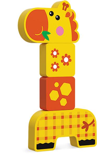 Kids Hits Blocks Kh20-003  Jirafa Amigable De Madera