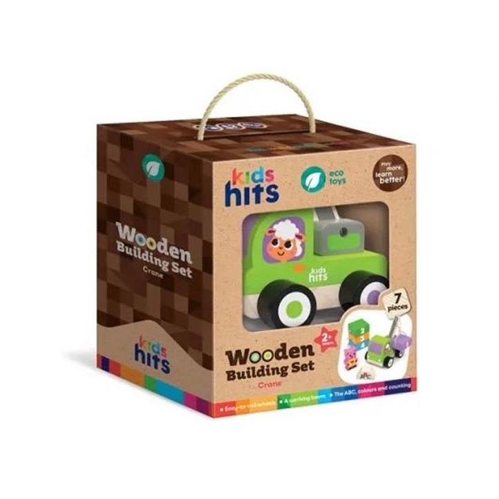 Kids Hits  Kh20-015 Set De Construccion De Madera Grua