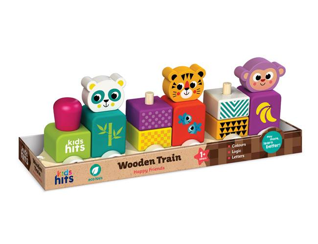 Kids Hits  Kh20-021 Tren De Madera Amigos Felices