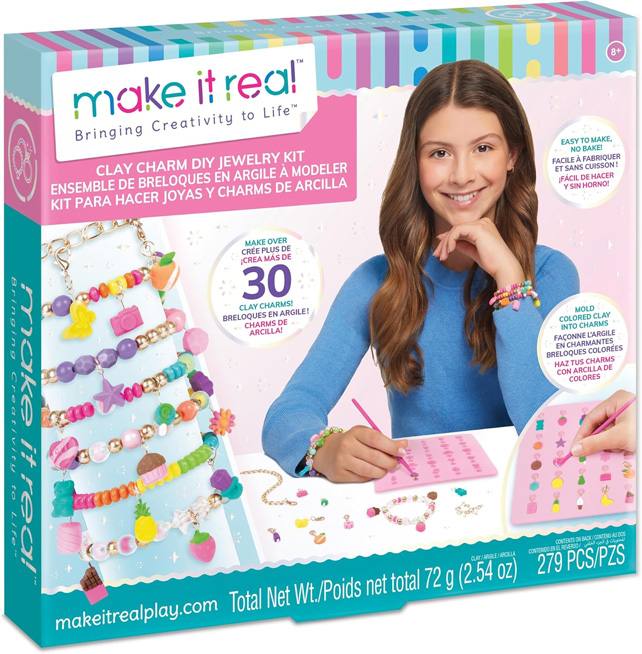 Make It Real Diy 1422 Kit De Joyeria Con Dijes De Arcilla