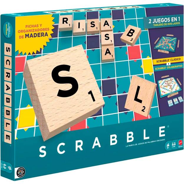 Mattel Games Jgy26 Scrabble Clasico De Madera
