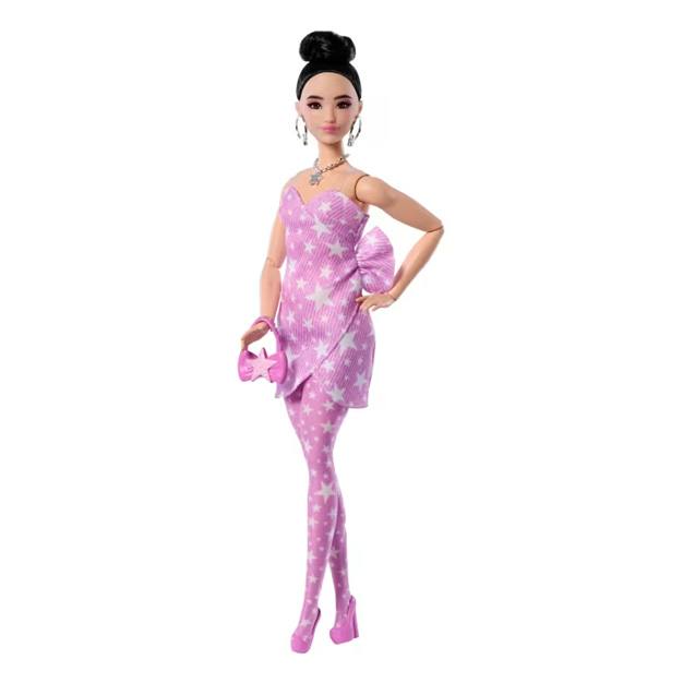 Mattel Barbie Jjn71  Vestido Con Estrellas Moda Deluxe