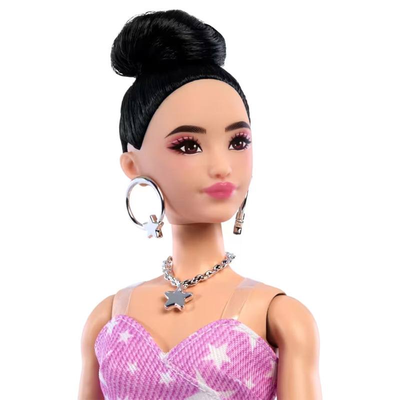 Mattel Barbie Jjn71  Vestido Con Estrellas Moda Deluxe