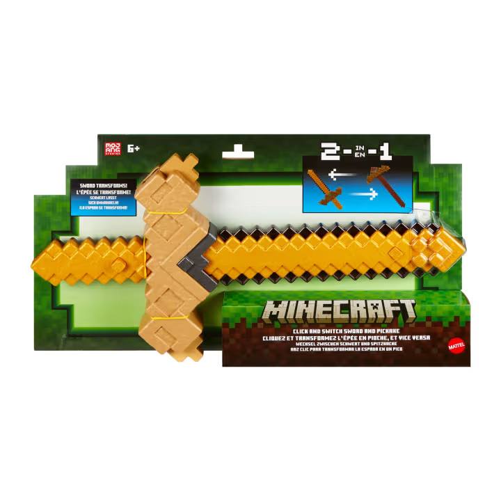 Mattel Minecraft Jkc15 Juego De Rol Espada Y Pico