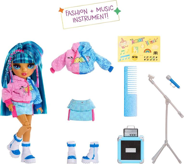 Mga Entertainment Rainbow High 565215-Euc Muneca Rockband Skyler
