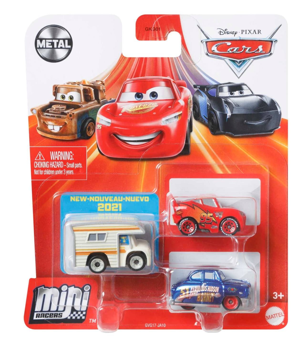 Mattel Cars Gkg01 Disney Pixar Mini Corredores Paquete De 3 Autos