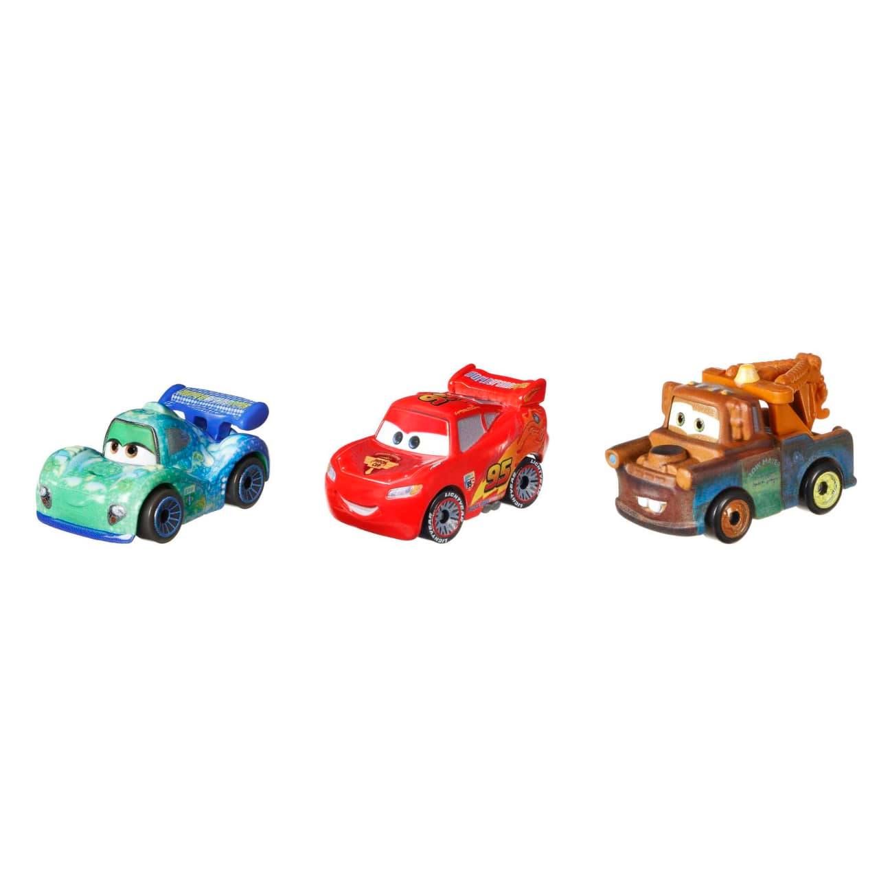 Mattel Cars Gkg01 Disney Pixar Mini Corredores Paquete De 3 Autos (2)