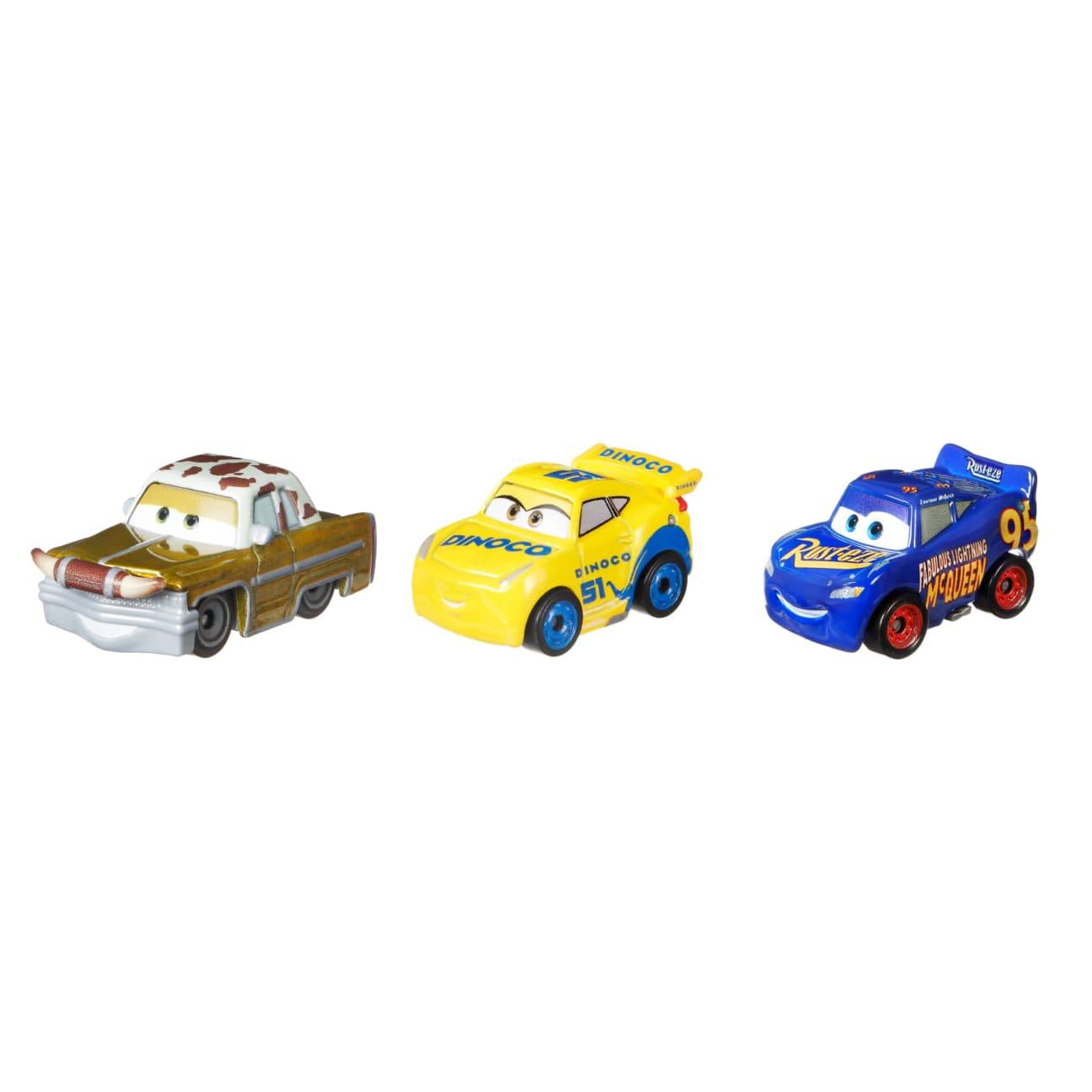 Mattel Cars Gkg01 Disney Pixar Mini Corredores Paquete De 3 Autos (4)
