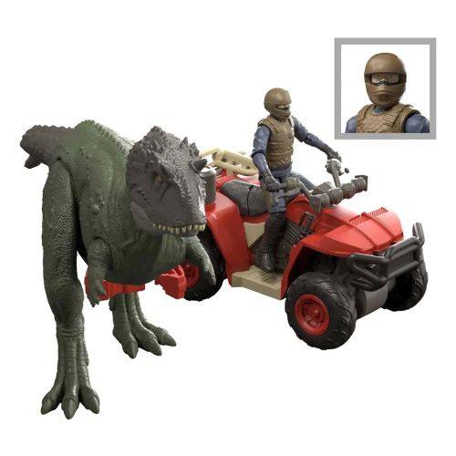 Mattel Jurassic World Jkg91 Pack Con Vehículo, Figura De Accion Y Dinosaurios