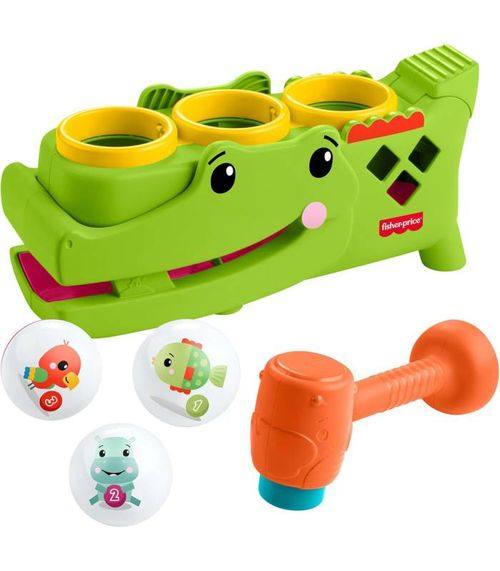Mattel Fisher Price Jlb94 Cocodrilo Interactivo Con Actividades Y 3 Pelotas