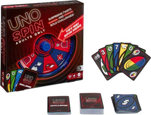 Mattel Games Jnm95 Uno Spin Solo Para Adultos Version Mexico