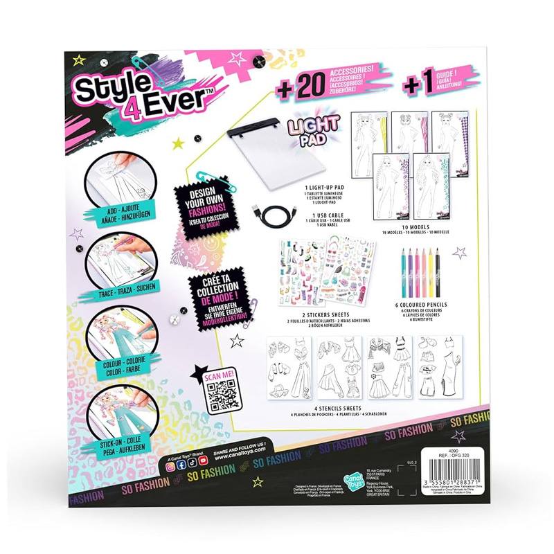 Canal Toys Fashion And Fabric Ofg 320 Pad Luminoso Diseno Fashion Designer