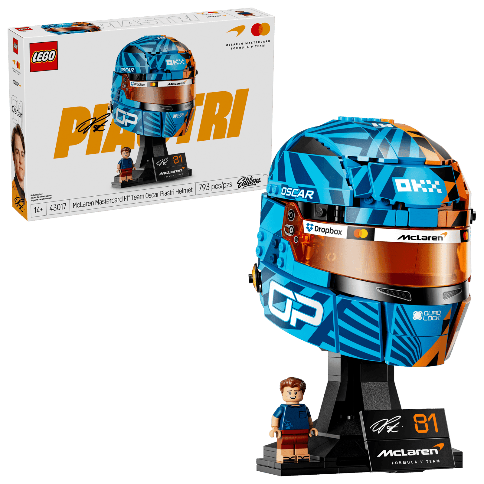 Lego Editions 43017 Mclaren Mastercard F1 Team: Casco De Oscar Piastri (2)