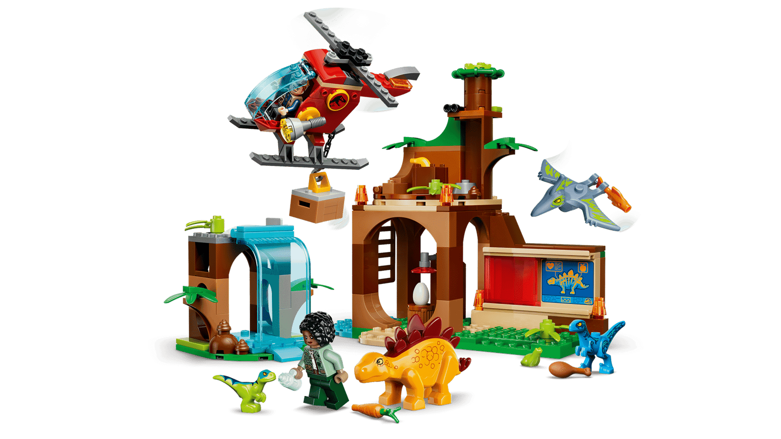 Lego Jurassic World 77981 Velocirraptor, Stegosaurus y Pteranodon: Mision De Rescate (3)