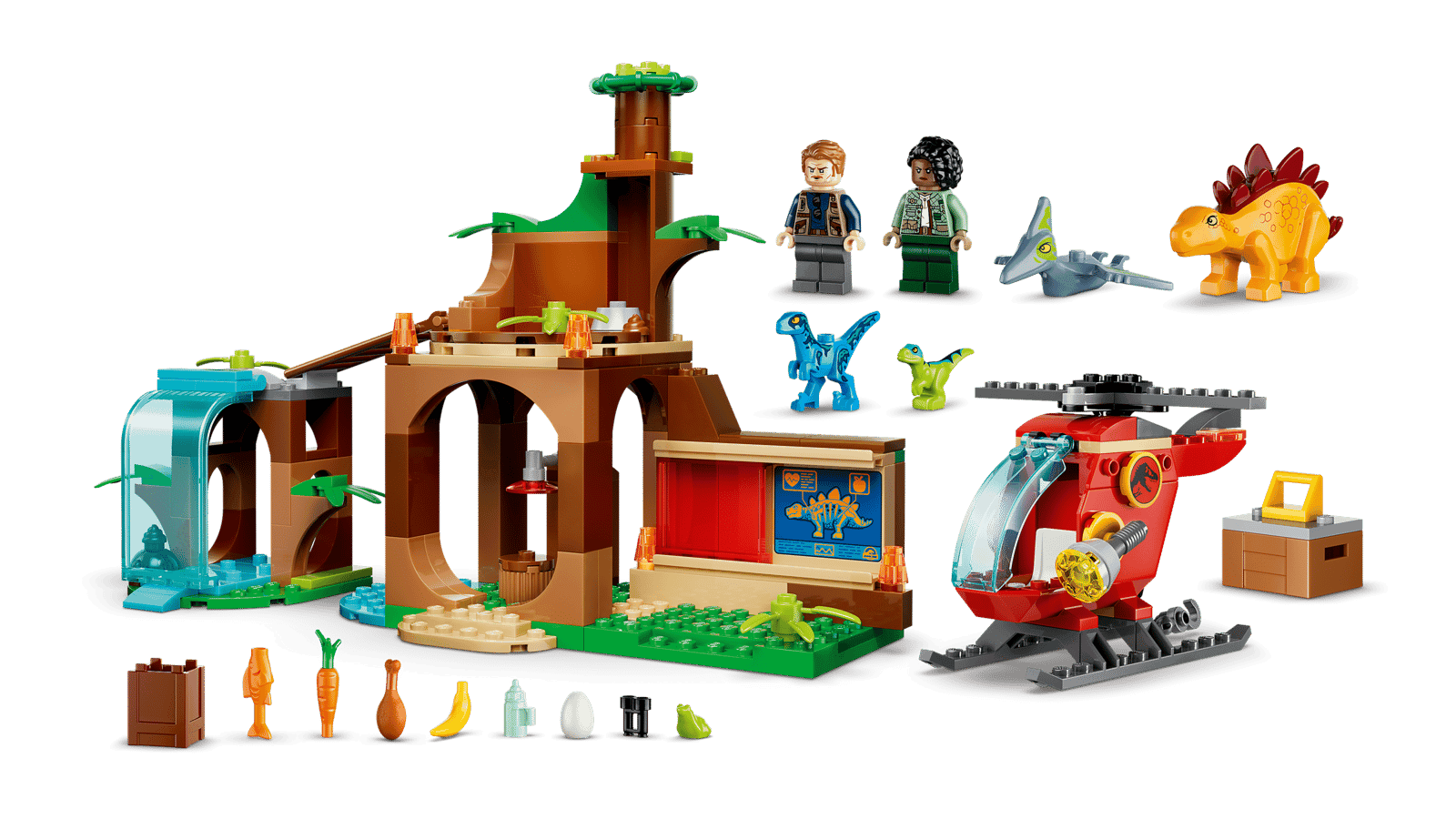 Lego Jurassic World 77981 Velocirraptor, Stegosaurus y Pteranodon: Mision De Rescate (5)