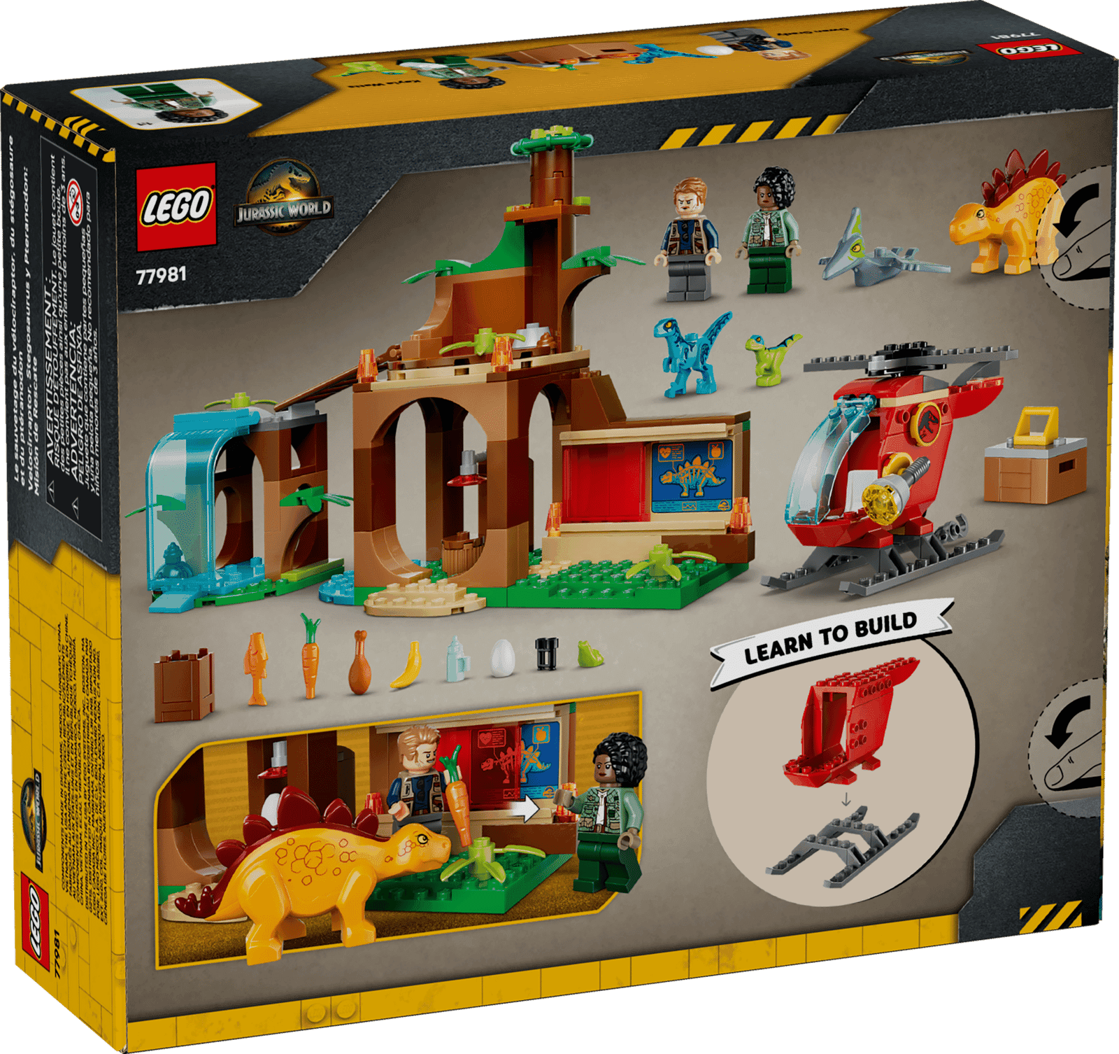 Lego Jurassic World 77981 Velocirraptor, Stegosaurus y Pteranodon: Mision De Rescate (6)